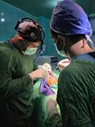 Successful skull reconstruction surgery utilizing a 3D implant for an 8-year-old child at Razi Hospital in Saravan, Iran