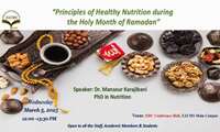 English Lecture Principle of Healthy Nutrition during the Holy Month of Ramadan