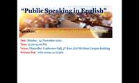 English Lecture: Public Speaking in English