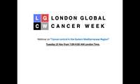 Webinar Invitation - Cancer Control in the EMR at London Global Cancer Week -15 November 2022