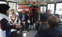 Health Library on Wheels: Public transportation buses delivering health messages  in Zahedan, Southeast of Iran