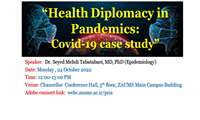 Zahedan Health Forum 2022: “Health Diplomacy in Pandemics: Covid-19 case study