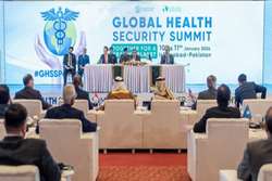 The Global Health Security Summit was opened with the presence of Iran's representative in Pakistan, January 2024, Islamabad, Pakistan